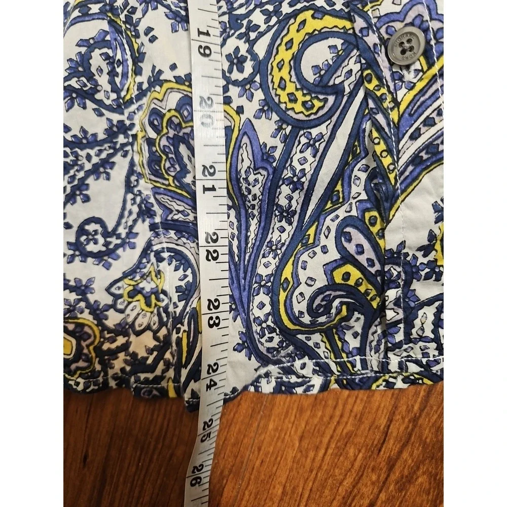 Michael Kors Women's Top Long Sleeve‎ Blouse Shirt Paisley Print Size Medium